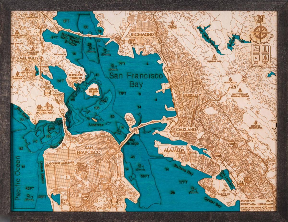 Карта Сан-Францыска драўніны
