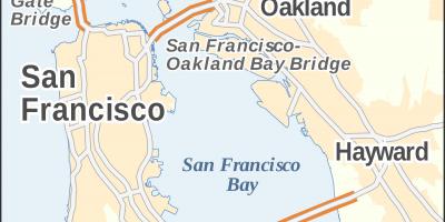 Карта Сан-Францыска мост Залатыя вароты