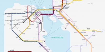 Карта метро Сан-Францыска 