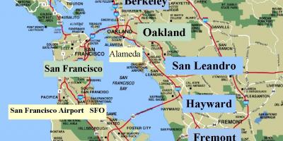 Карта Сан-Францыска, Каліфорнія