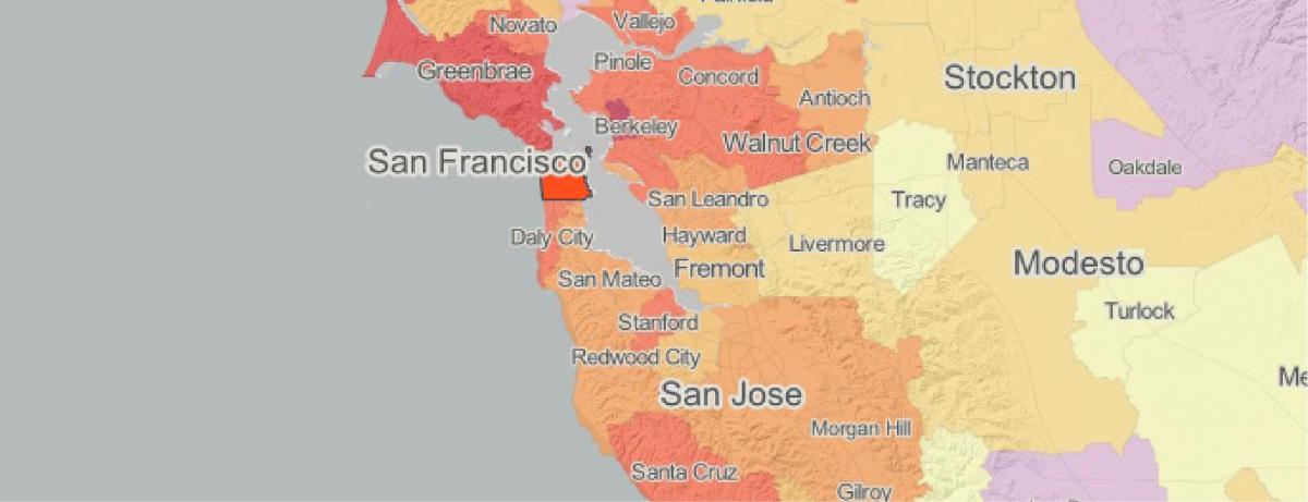 Карта Mapp у Сан-Францыска