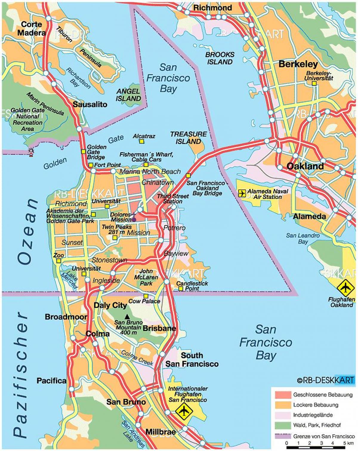 Карту Сан-Францыска 