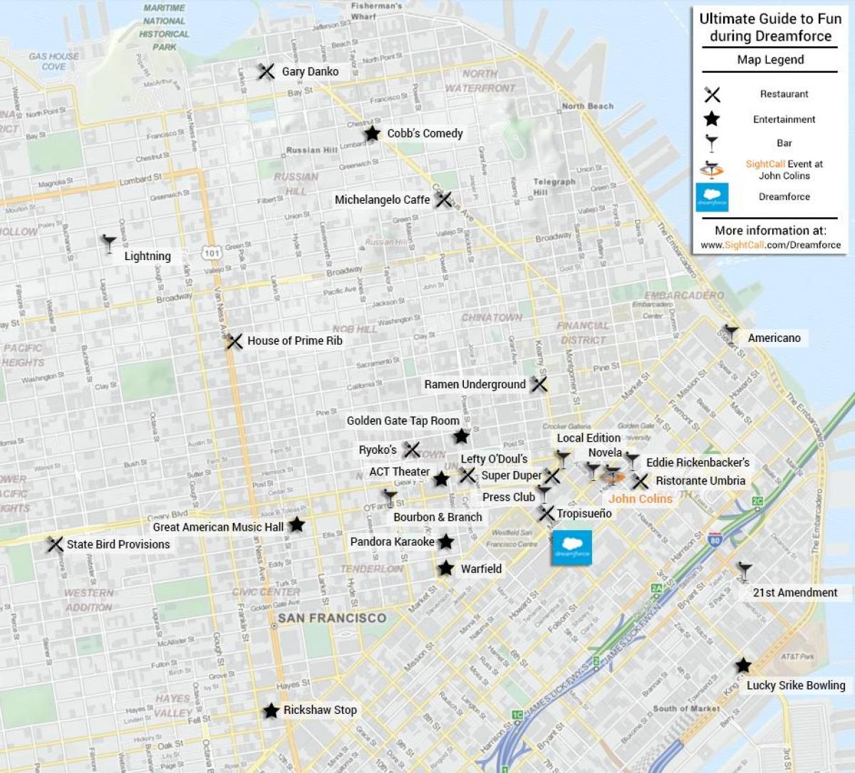 Карта Сан-Францыска-бар