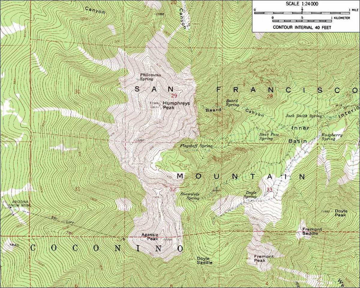 Карта Сан-Францыска контур