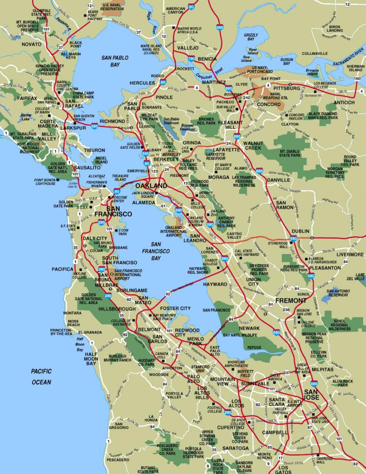 Карта Сан-Францыска горада