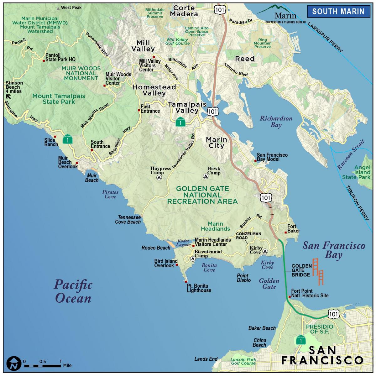 Карта секвой Сан-Францыска