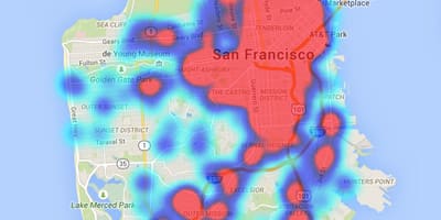 Карта Сан-Францыска кал