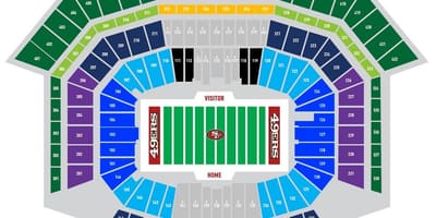 Карта 49ers і паркоўка 