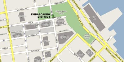 Карта Embarcadero Сан-Францыска