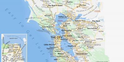 Сан-Францыска Каліфорнія карта