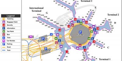 Карта аэрапорт kSFO 