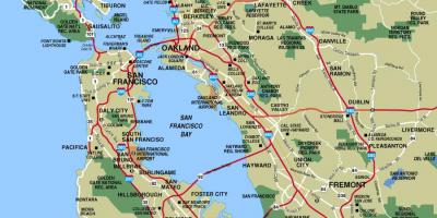Карта вялікага горада Сан-Францыска 
